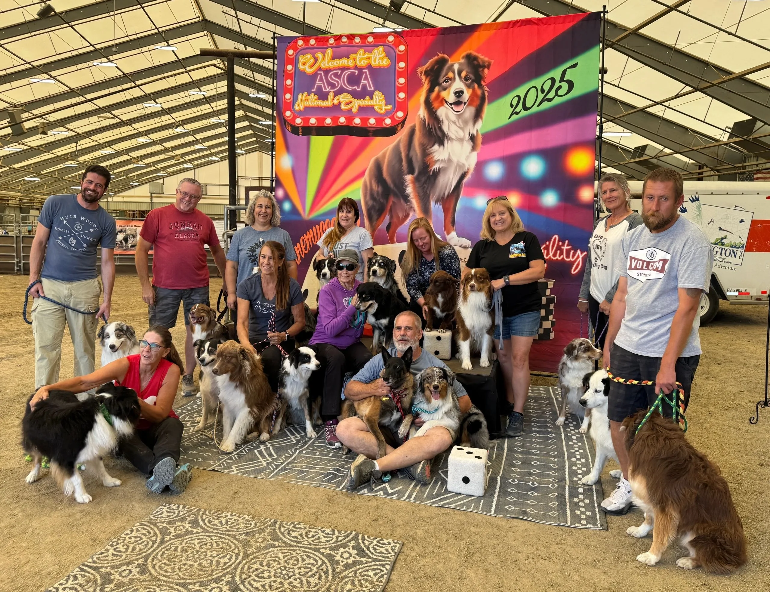 About the Santa Clarita Valley Australian Shepherd ClubOur StorySanta Clarita Valley Australian Shepherd Club was founded in 2023 by a group of friends who wanted to create a space where people could come together and enjoy their shared interests with their dogs. Since then, we've grown into a club of over 60 members.We are a passionate community of dog lovers dedicated to the exhilarating world of dog sports! Our club is a vibrant group of family-oriented individuals who cherish their dogs, whether they’re energetic Australian Shepherds or a variety of other breeds, all sharing a common love for agility, rally, plus a handful of other dog sports and a host of other fun events for club members.We thrive on the joy of competition and the camaraderie that comes with it. Our members come together not just to test their skills on the course but to build lasting friendships, create joyful memories, and support one another like a close-knit family. Through practices, competitions, and social gatherings, we celebrate the incredible bond between humans and their canine companions.At the Santa Clarita Valley Australian Shepherd Club, it’s not just about the ribbons and titles—it’s about the journey, the laughs, the teamwork, and the unforgettable moments we share with our dogs and each other. Whether you’re a seasoned competitor or new to the world of dog sports, you’ll find a welcoming, enthusiastic group ready to cheer you on.Join us and become part of a community where the love for dogs and the thrill of the sport create memories that last a lifetime.Our ValuesAt Santa Clarita Valley Australian Shepherd Club, we believe in inclusivity, diversity, and respect. We welcome members from all backgrounds and strive to create a safe and welcoming environment for everyone. We also prioritize giving back to our community through volunteering and charitable donations.Membership BenefitsMembership BenefitsWhen you join Santa Clarita Valley Australian Shepherd Club, you'll gain access to a variety of exclusive benefits, including discounts at our local club events, free swag and gifts at special events and the opportunity to connect with like-minded individuals to build great friendships. Plus, you'll be supporting a community of passionate dog lover enthusiasts!