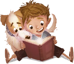 Reading With a
Furry Friend is fun.

Our Read Dogs motivate
children to improve
and become more confident.